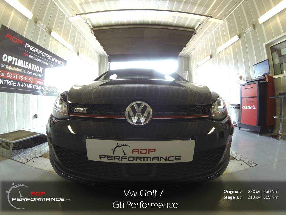 Reprogrammation moteur vw golf 7 GTI