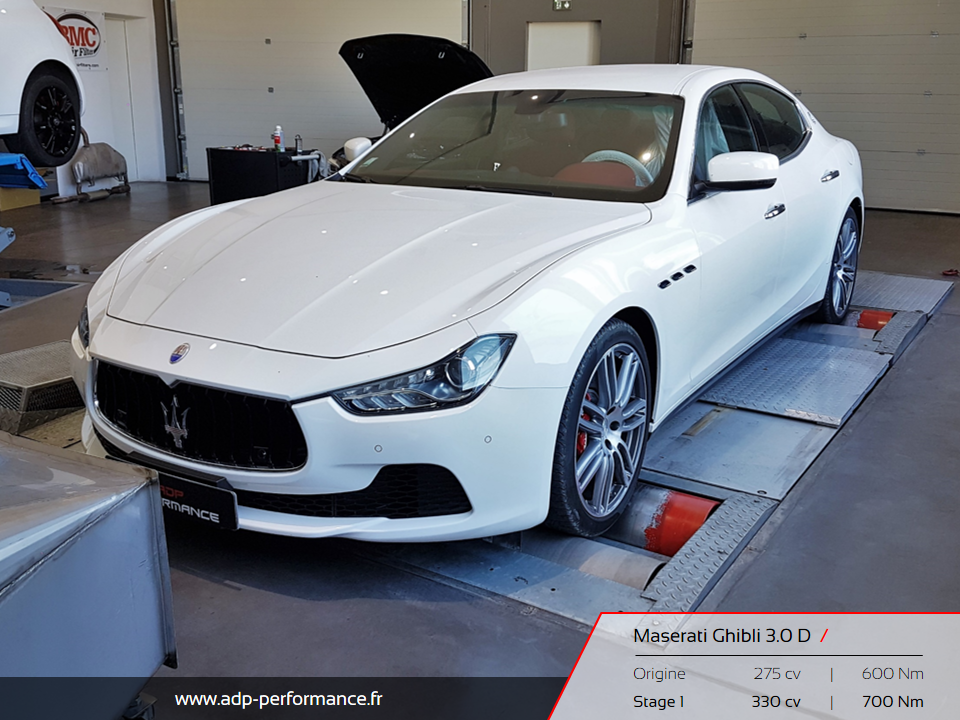 Reprogrammation moteur Cannes - Maserati Ghibli 3.0D ADP Performance