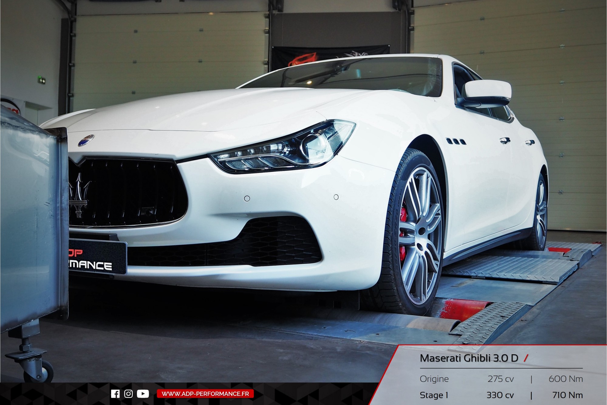 Reprogrammation moteur Salon de Provence - Maserati Ghibli 3.0 D 275cv - ADP Performance