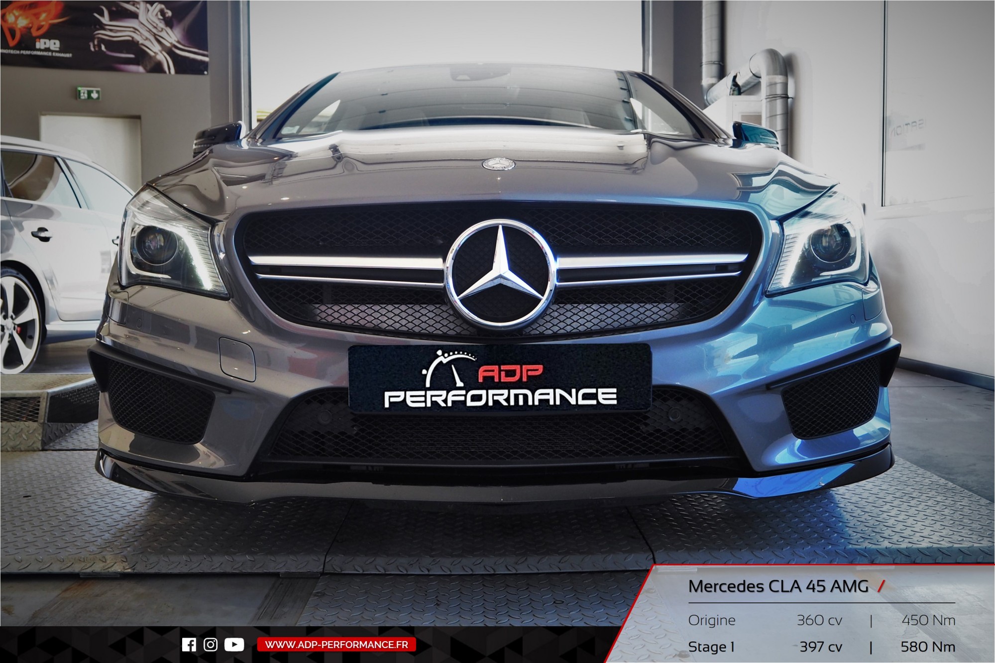 Reprogrammation moteur Salon de Provence - Mercedes CLA 45 AMG 360cv - ADP Performance