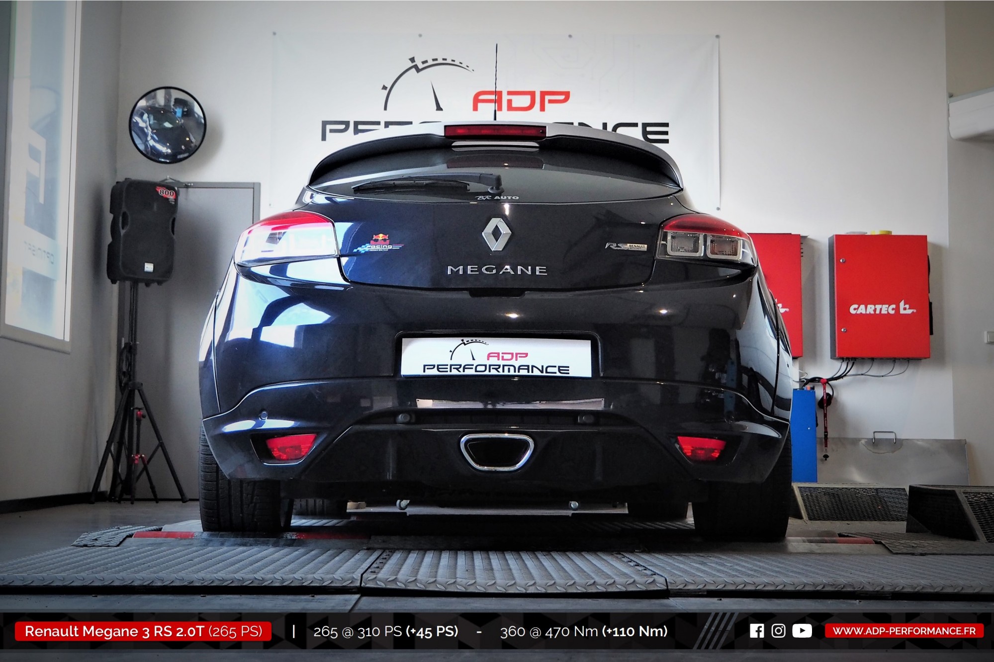 Reprogrammation moteur Arles - Renault Megane 3 (Ph3) RS 2.0T 265cv - ADP Performance