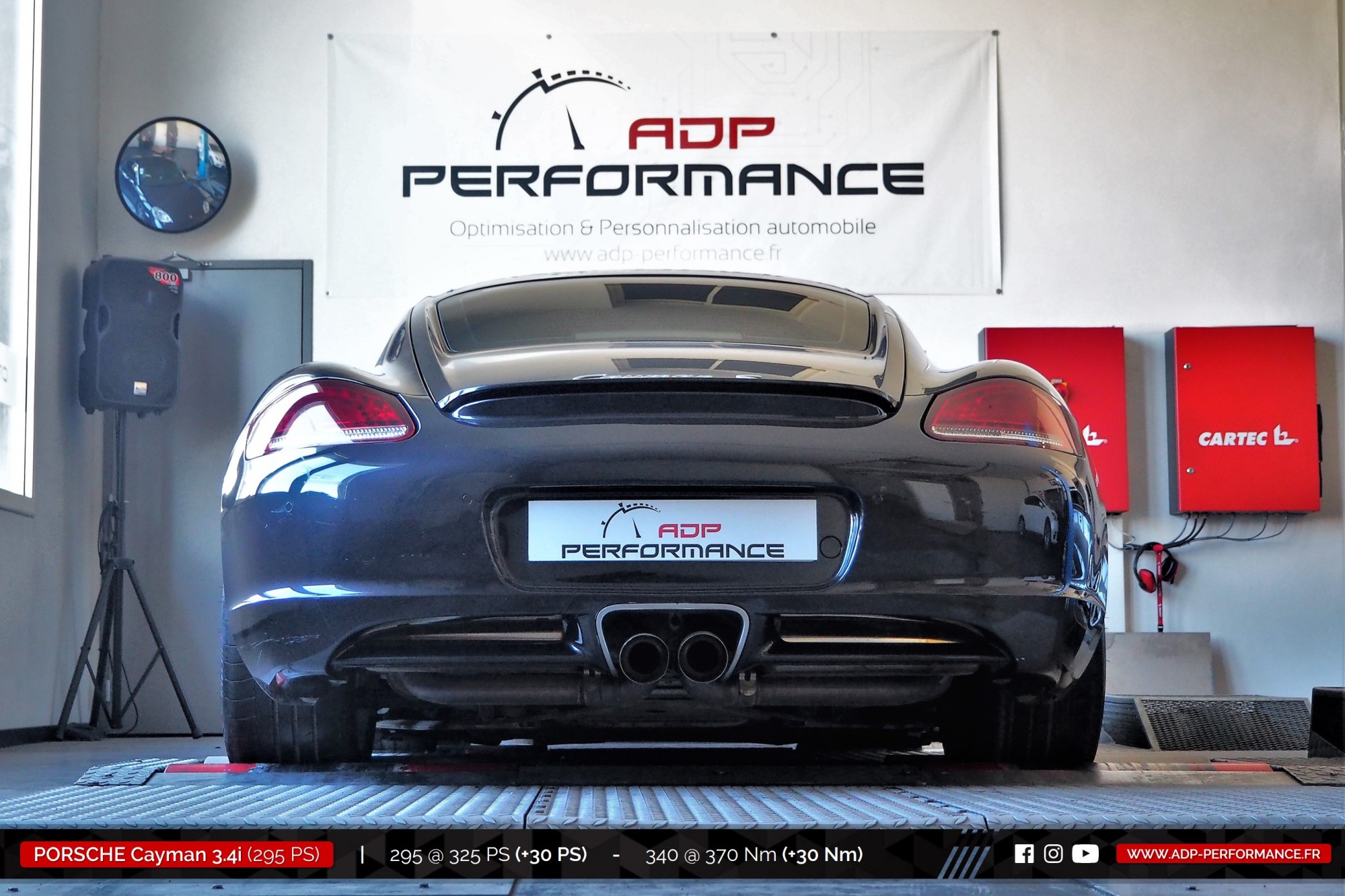 Reprogrammation moteur Aix en Provence - Porsche Cayman S 3.4i 295cv - ADP Performance